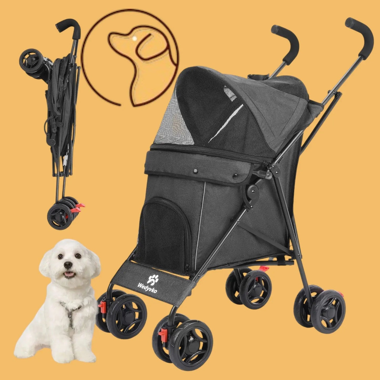 Poussette pour Chien | Tout-Terrain Pliable Joie de chien