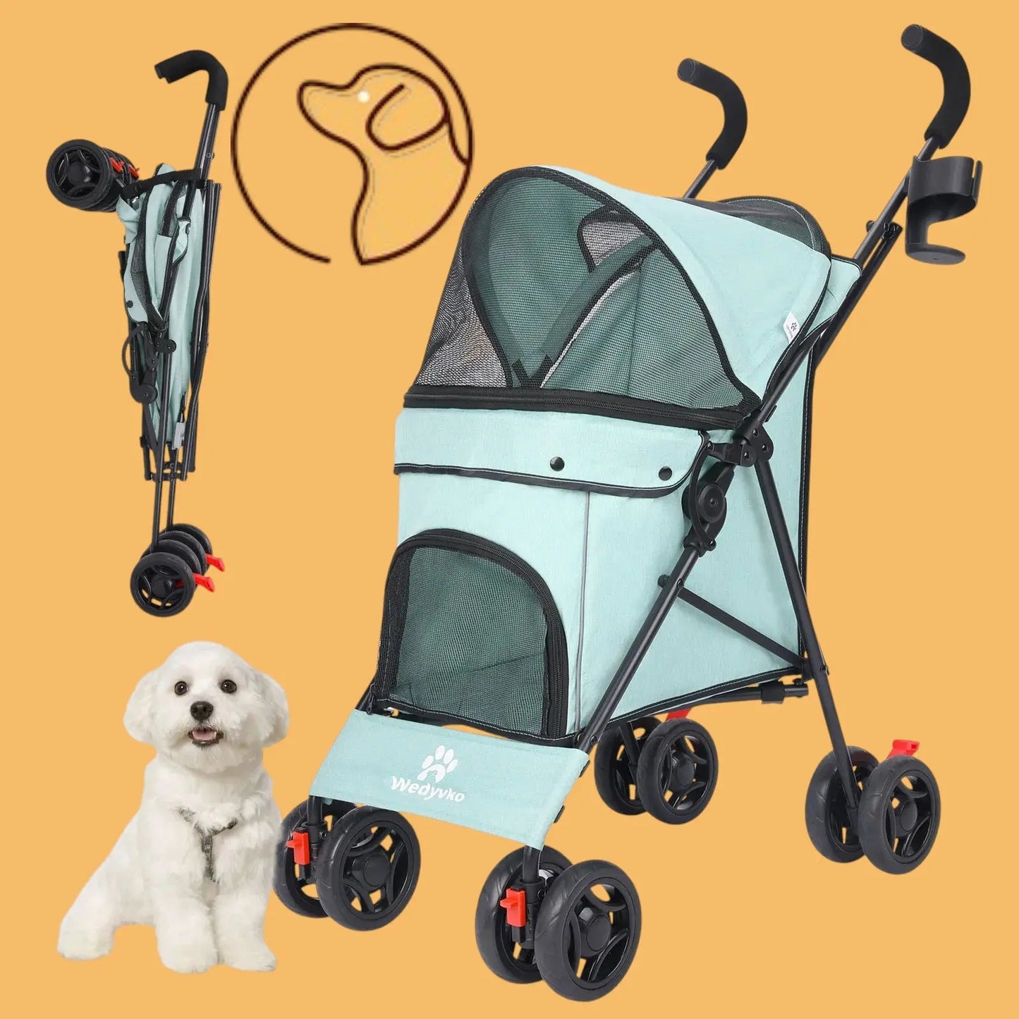 Poussette pour Chien | Tout-Terrain Pliable Joie de chien