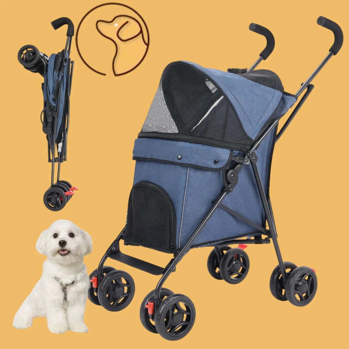 Poussette pour Chien | Tout-Terrain Pliable Joie de chien