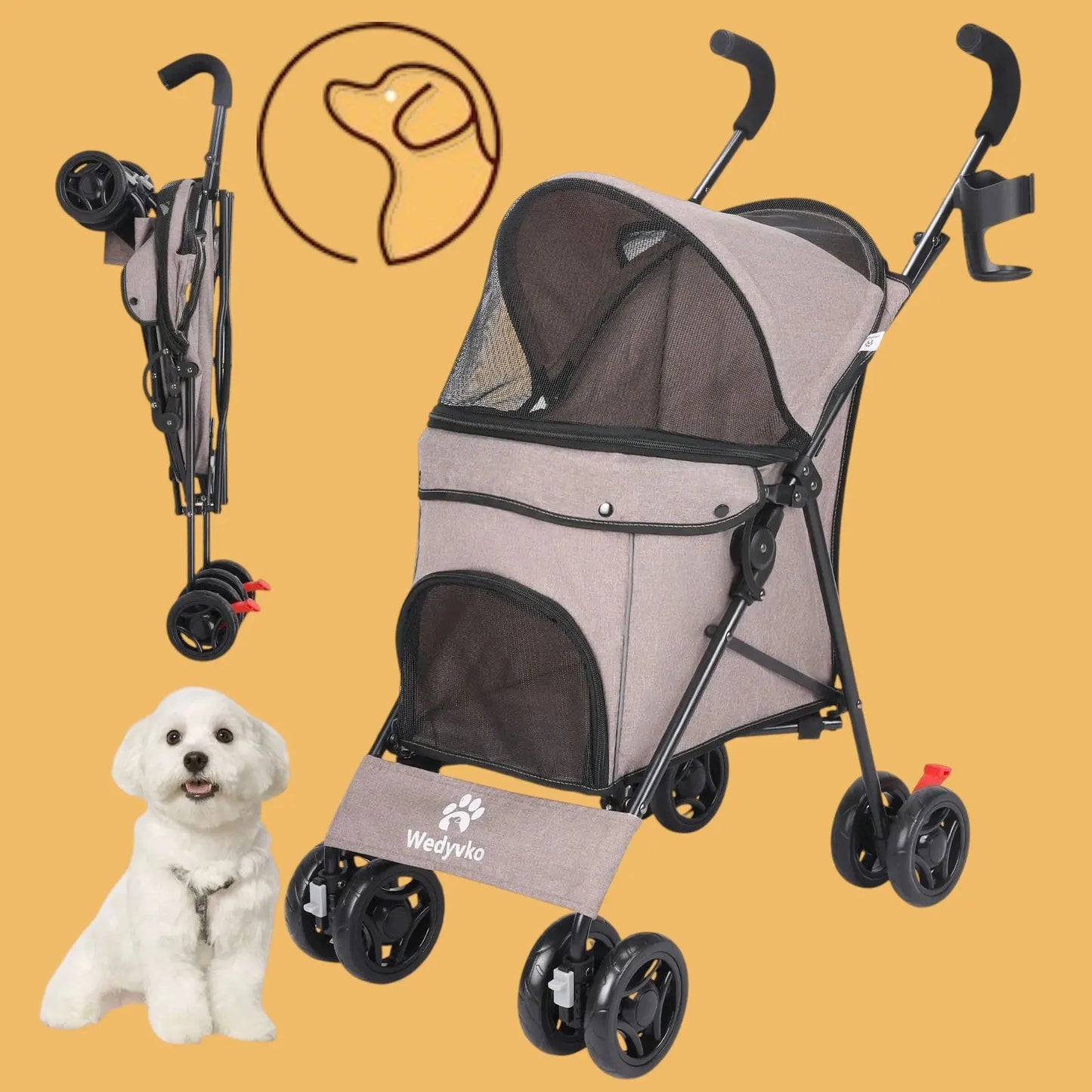 Poussette pour Chien | Tout-Terrain Pliable Joie de chien