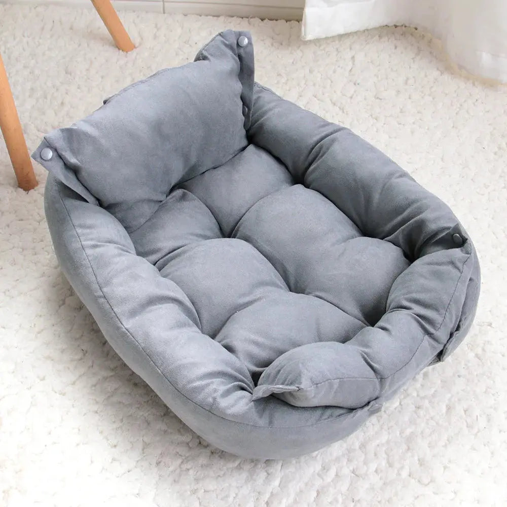 Tapis de lit multifonction 3 en 1 pour chiens et chats, canapé chaud d'hiver pour chiots et chatons, niche, coussin doux pour animaux de compagnie, pour chiens et chats Joie de chien