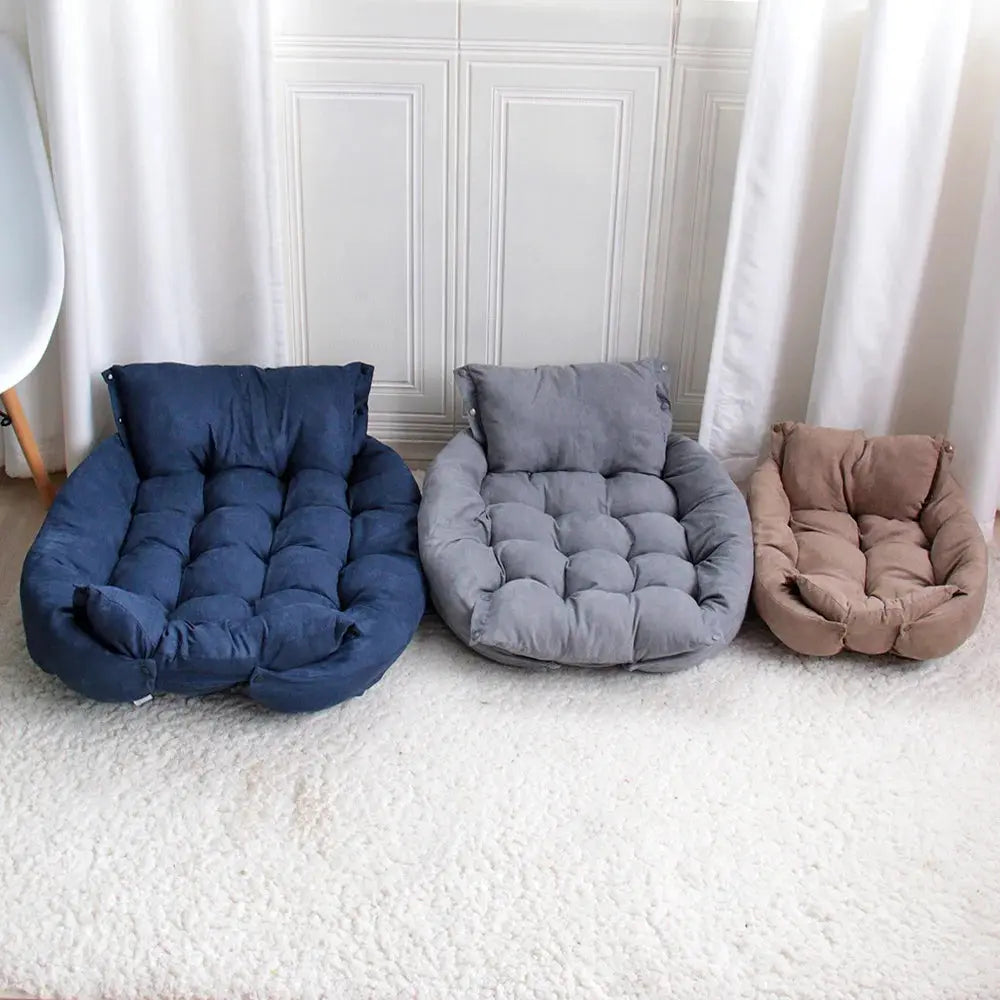 Tapis de lit multifonction 3 en 1 pour chiens et chats, canapé chaud d'hiver pour chiots et chatons, niche, coussin doux pour animaux de compagnie, pour chiens et chats Joie de chien