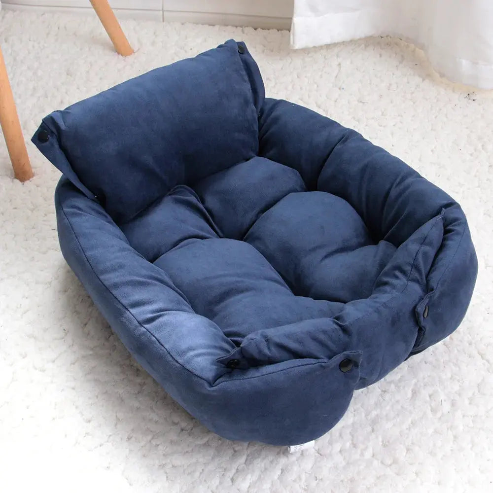 Tapis de lit multifonction 3 en 1 pour chiens et chats, canapé chaud d'hiver pour chiots et chatons, niche, coussin doux pour animaux de compagnie, pour chiens et chats Joie de chien