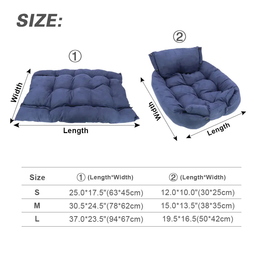 Tapis de lit multifonction 3 en 1 pour chiens et chats, canapé chaud d'hiver pour chiots et chatons, niche, coussin doux pour animaux de compagnie, pour chiens et chats Joie de chien