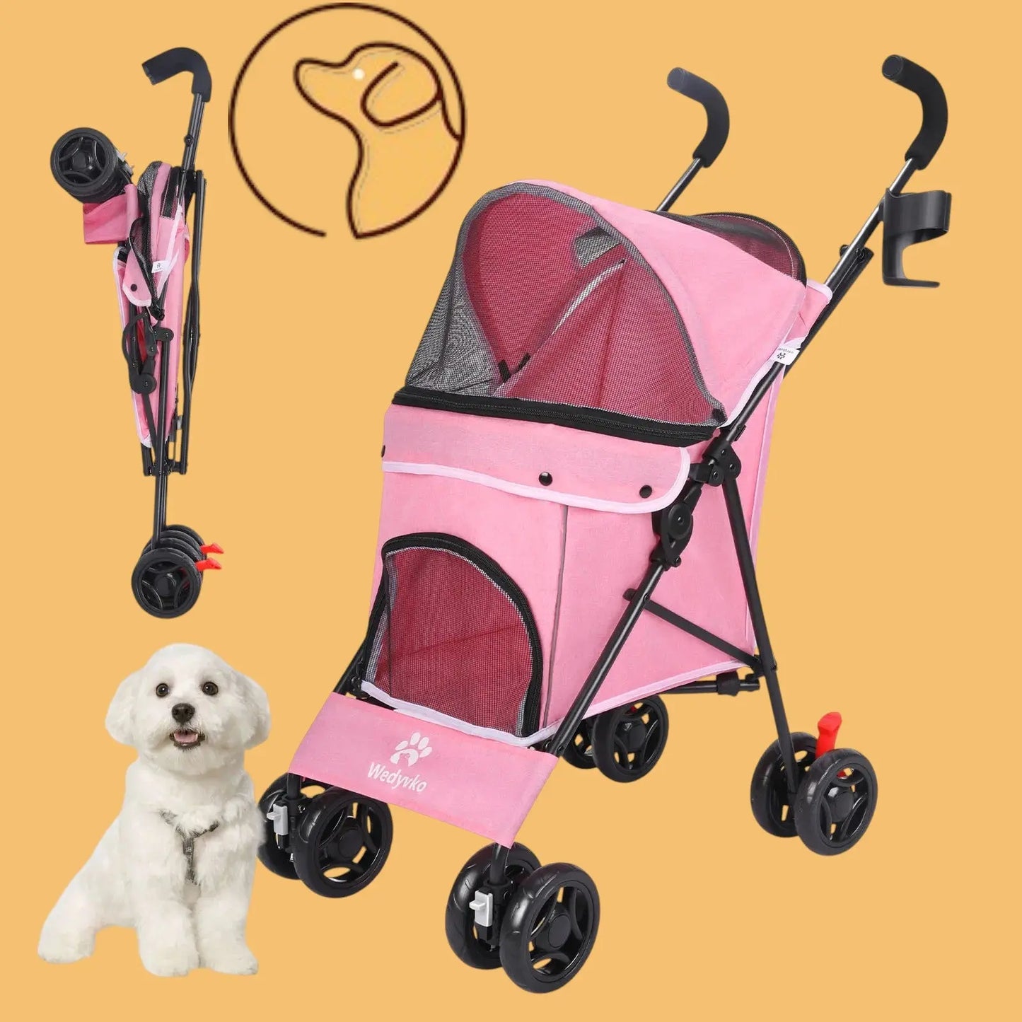 Poussette pour Chien | Tout-Terrain Pliable Joie de chien