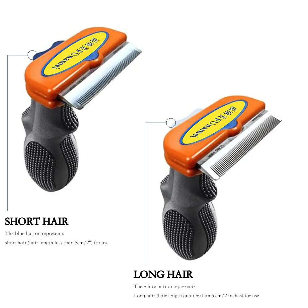 Brosse d'épilation pour animaux de compagnie, peigne pour chat et chien, outils de toilettage pour animaux de compagnie, perte de cheveux, tondeuse, fournitures de livres pour chiots Joie de chien
