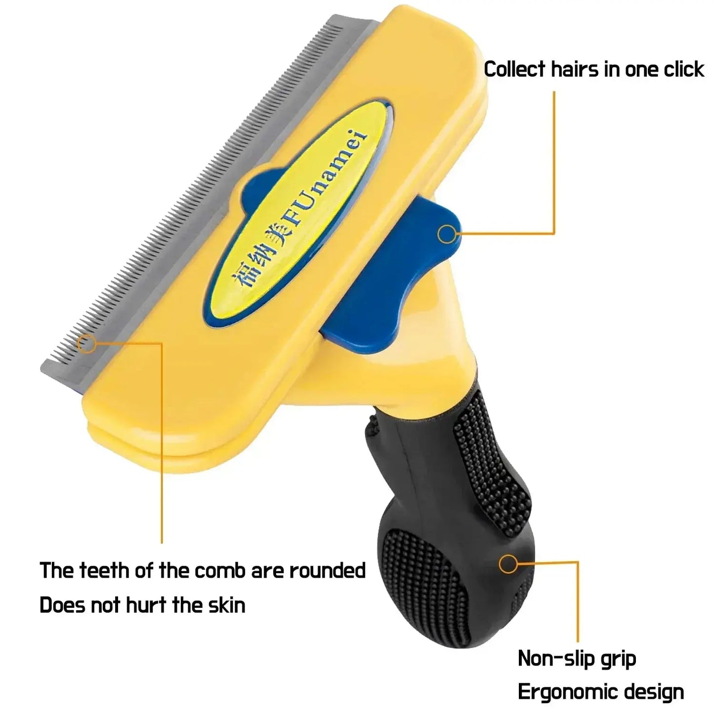 Brosse d'épilation pour animaux de compagnie, peigne pour chat et chien, outils de toilettage pour animaux de compagnie, perte de cheveux, tondeuse, fournitures de livres pour chiots Joie de chien