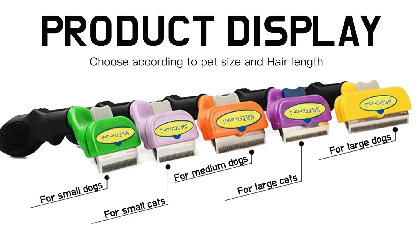 Brosse d'épilation pour animaux de compagnie, peigne pour chat et chien, outils de toilettage pour animaux de compagnie, perte de cheveux, tondeuse, fournitures de livres pour chiots Joie de chien