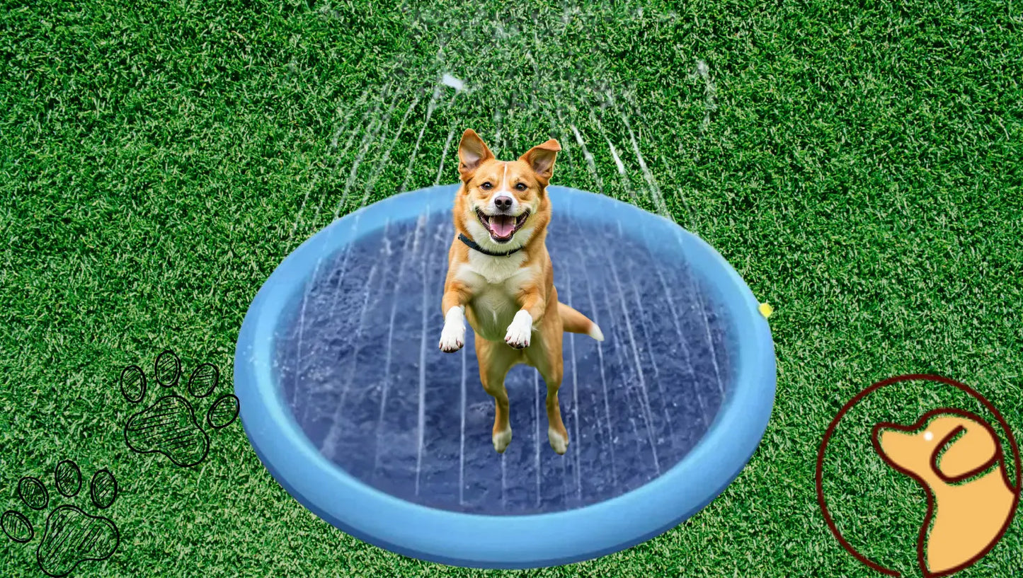 Tapis Jet d'eau Chien Joie de chien
