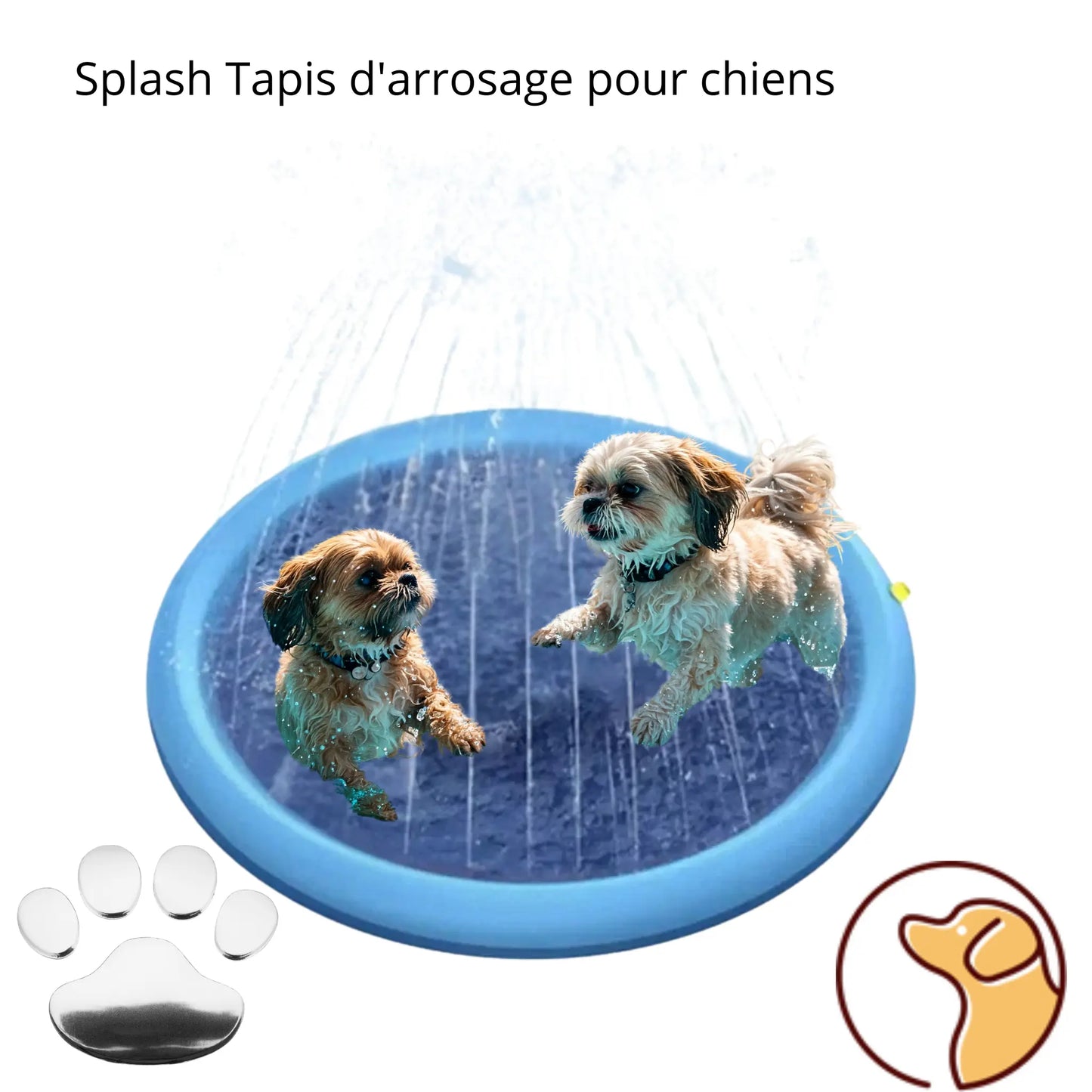 Tapis Jet d'eau Chien Joie de chien