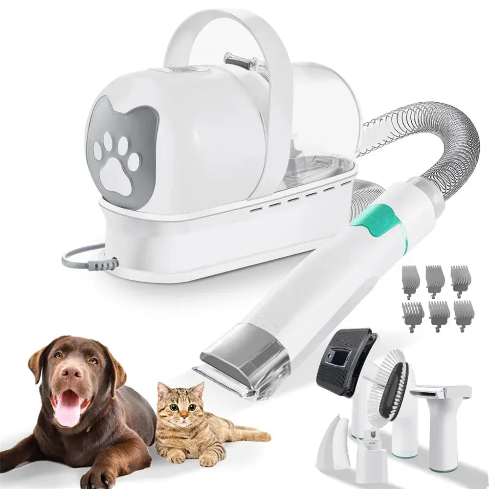 7in1 Pet Grooming Vacuum Dog Grooming Kit with 2.3L Capacity,3 Speeds Adjustable , 13000PA Suction Pet Hair Dust Cup Dog Brush Joie de chien