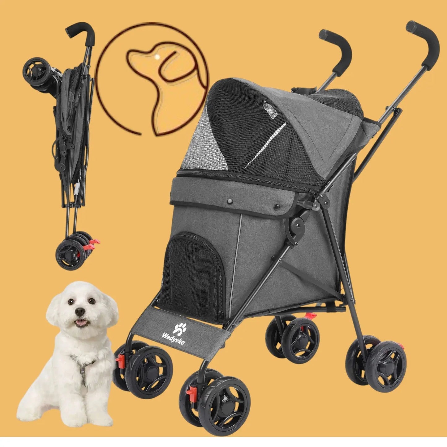 Poussette pour Chien | Tout-Terrain Pliable Joie de chien