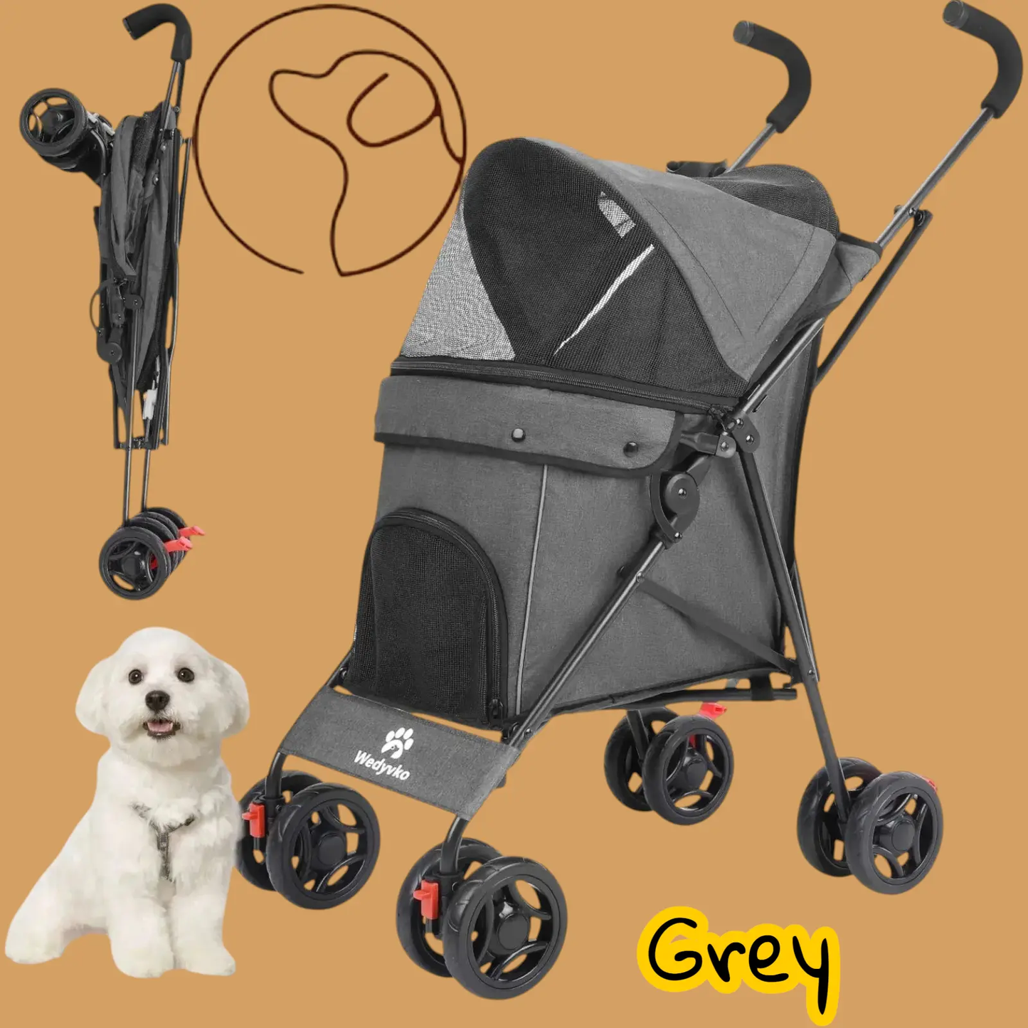 Poussette pour chien Joie de chien