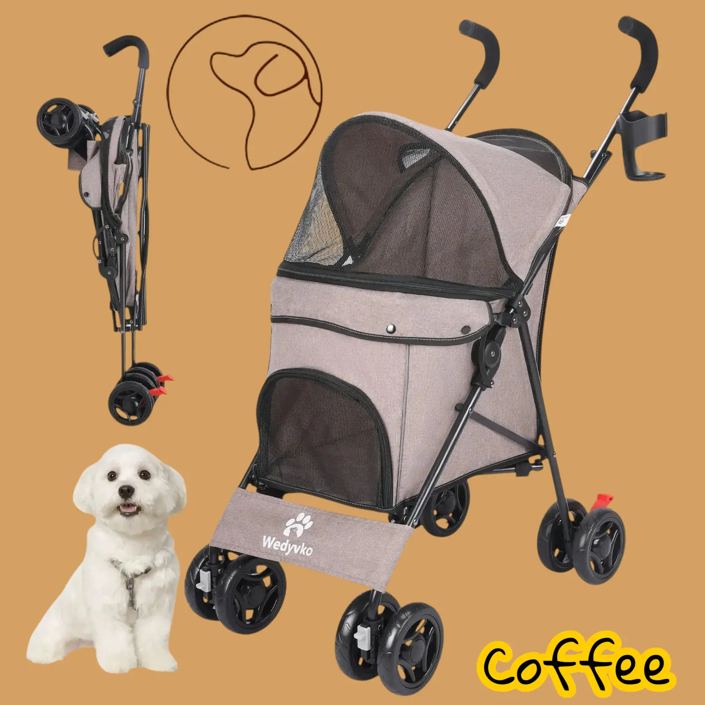 Poussette pour chien Joie de chien