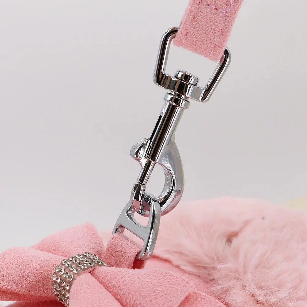 Ensemble SFP et laisse pour chien avec nœud papillon, vêtements en fourrure pour animaux de compagnie, glaçure pour chiot, vêtements pour petits chiens, bouledogue français, chaud, hiver, mignon Joie de chien