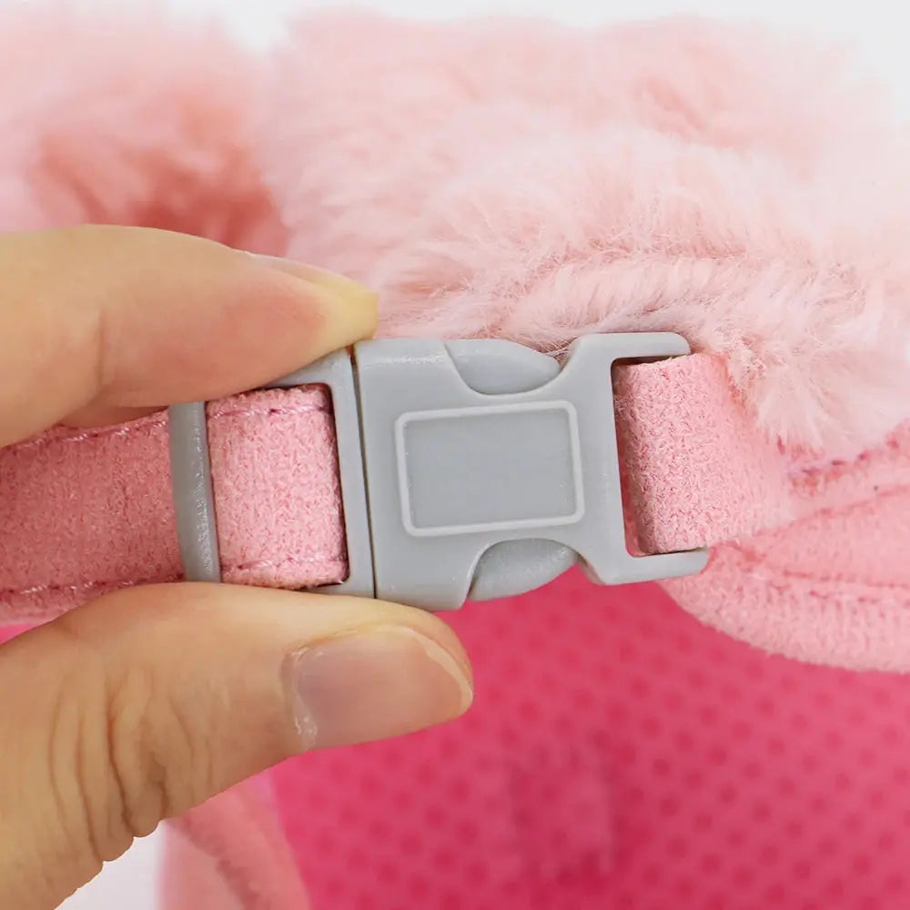 Ensemble SFP et laisse pour chien avec nœud papillon, vêtements en fourrure pour animaux de compagnie, glaçure pour chiot, vêtements pour petits chiens, bouledogue français, chaud, hiver, mignon Joie de chien