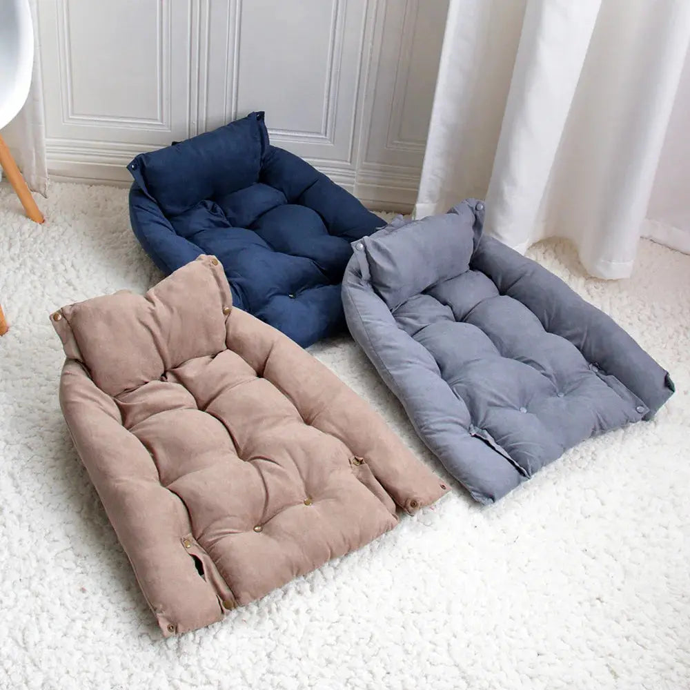 Tapis de lit multifonction 3 en 1 pour chiens et chats, canapé chaud d'hiver pour chiots et chatons, niche, coussin doux pour animaux de compagnie, pour chiens et chats Joie de chien