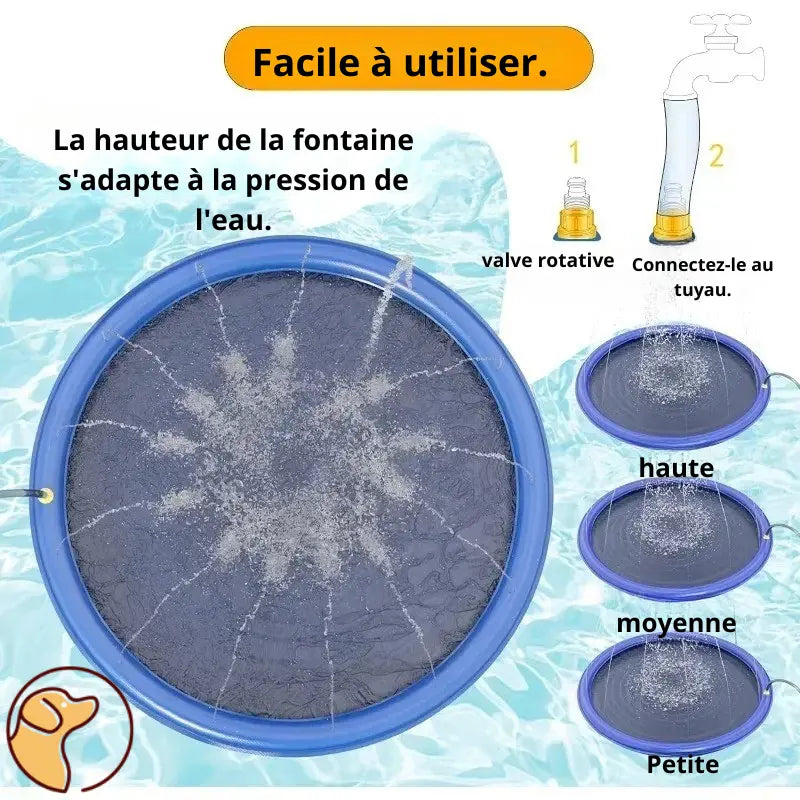 Tapis Jet d'eau Chien Joie de chien