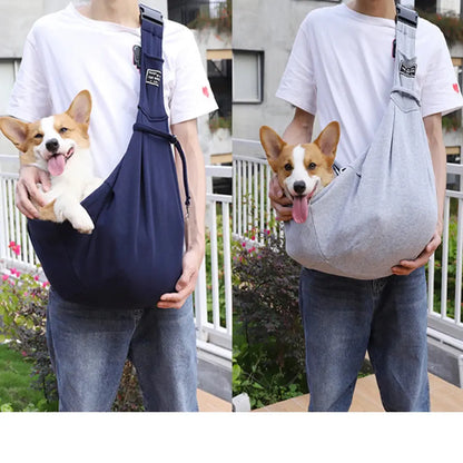 Sac de transport réglable pour chien, sac de voyage en plein air pour chiot, sacs à bandoulière simples pour chiens, sac à main confortable à bandoulière, pochette fourre-tout pour chiot Corgi Joie de chien