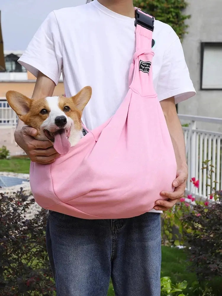 Sac de transport réglable pour chien, sac de voyage en plein air pour chiot, sacs à bandoulière simples pour chiens, sac à main confortable à bandoulière, pochette fourre-tout pour chiot Corgi Joie de chien