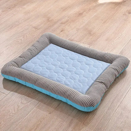 Coussin de refroidissement respirant pour animaux de compagnie, lit pour chiens, chats, chiot, chaton, couverture pour animaux de compagnie, matériau doux pour dormir en été, rose, bleu Joie de chien