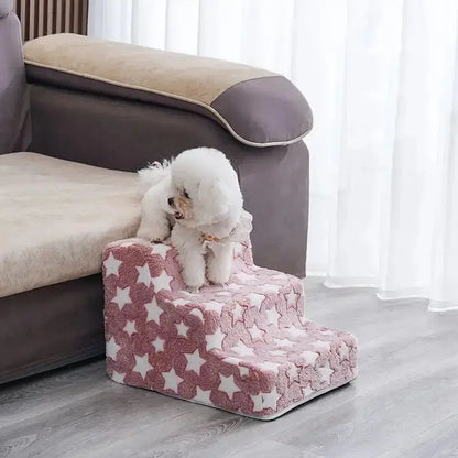 Rampes d'escalier sécurisées en mousse pour chiens, 3/4 marches antidérapantes en forme d'étoile pour protéger les chiens plus âgés, avec douleur articulaire, canapé-lit Joie de chien
