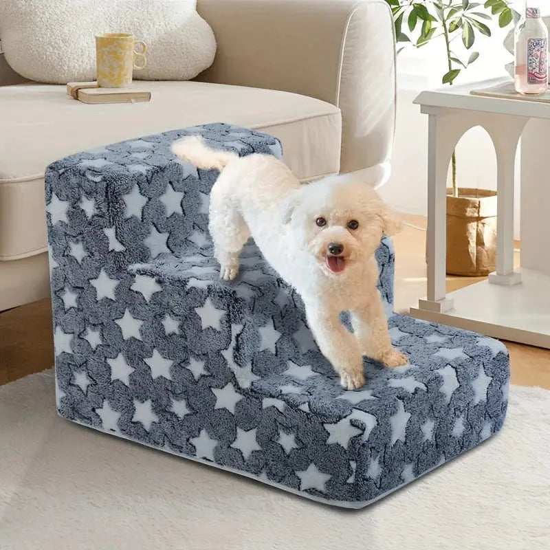 Rampes d'escalier sécurisées en mousse pour chiens, 3/4 marches antidérapantes en forme d'étoile pour protéger les chiens plus âgés, avec douleur articulaire, canapé-lit Joie de chien