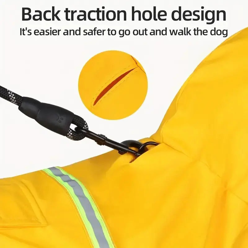 Imperméable à capuche pour animaux de compagnie à la mode, imperméable pour chien, vêtements réfléchissants pour chien de Style Cape pour garder votre chien sec et confortable en pluvieux Joie de chien