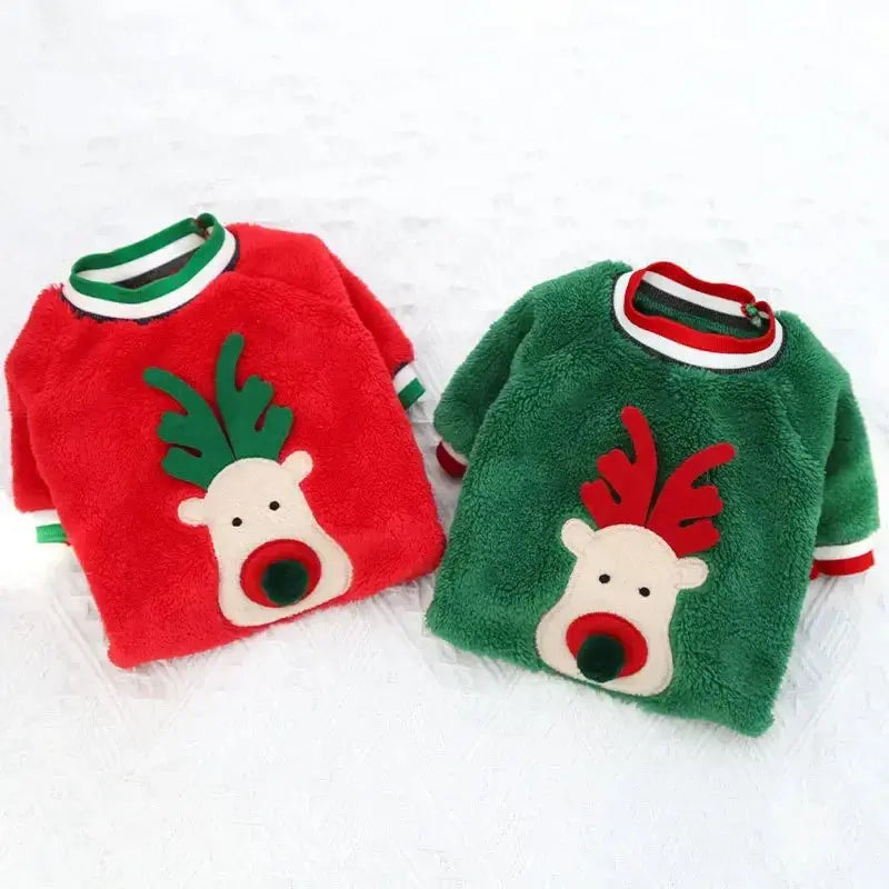Vêtements de noël pour chiens, vêtements chauds d'hiver pour animaux de compagnie, pour petits et moyens chiens, élan, père noël, manteau pour chats, sweat à capuche, Costume de noël pour chiens Joie de chien