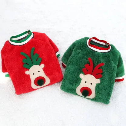 Vêtements de noël pour chiens, vêtements chauds d'hiver pour animaux de compagnie, pour petits et moyens chiens, élan, père noël, manteau pour chats, sweat à capuche, Costume de noël pour chiens Joie de chien