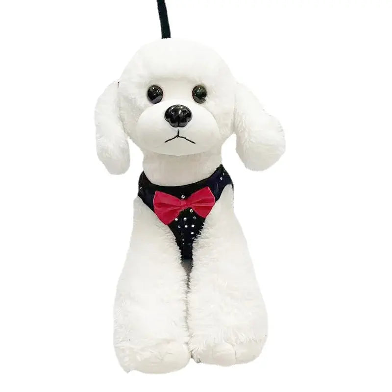Petit diamant décoration doux respirant chien poitrine harnais gilet harnais pour chiens animaux collier animaux poitrine sangle laisse trois tailles Joie de chien
