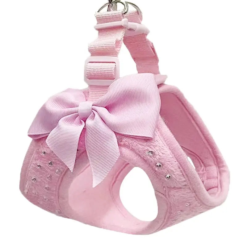 Petit diamant décoration doux respirant chien poitrine harnais gilet harnais pour chiens animaux collier animaux poitrine sangle laisse trois tailles Joie de chien