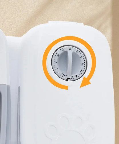 Mangeoire à synchronisation automatique pour animaux de compagnie, grande capacité de 700ML, récipient pour aliments secs et humides, bol électrique à Double plat pour chiens et chats Joie de chien