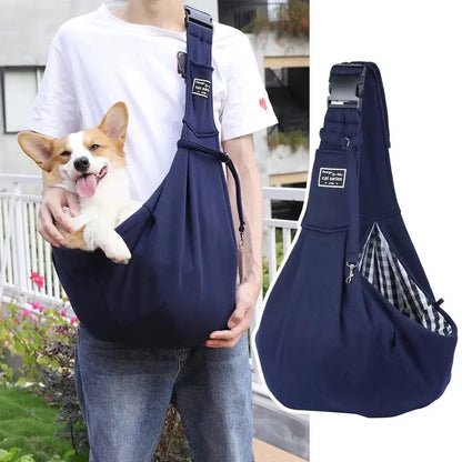 Sac de transport réglable pour chien, sac de voyage en plein air pour chiot, sacs à bandoulière simples pour chiens, sac à main confortable à bandoulière, pochette fourre-tout pour chiot Corgi Joie de chien