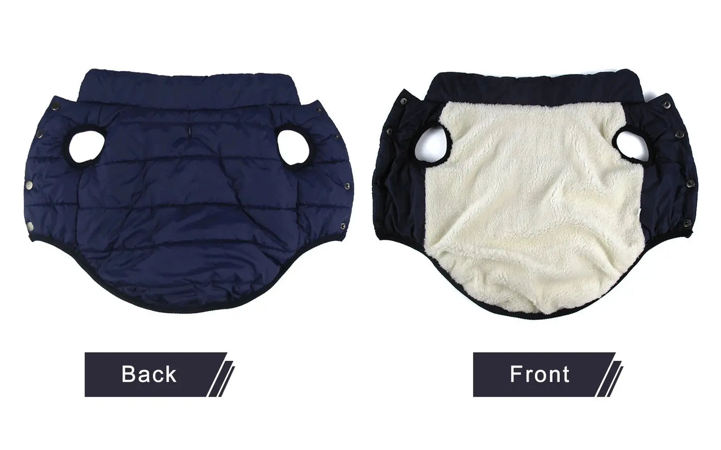 Vêtements d'hiver pour chiens, veste chaude résistante au froid pour l'extérieur, avec doublure en coton polaire, manteau pour chihuahua bouledogue français, chiot Joie de chien