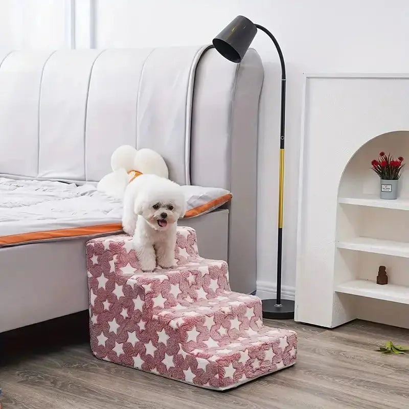 Rampes d'escalier sécurisées en mousse pour chiens, 3/4 marches antidérapantes en forme d'étoile pour protéger les chiens plus âgés, avec douleur articulaire, canapé-lit Joie de chien