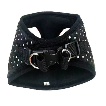 Petit diamant décoration doux respirant chien poitrine harnais gilet harnais pour chiens animaux collier animaux poitrine sangle laisse trois tailles Joie de chien