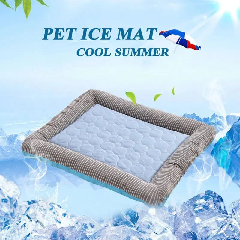Coussin de refroidissement respirant pour animaux de compagnie, lit pour chiens, chats, chiot, chaton, couverture pour animaux de compagnie, matériau doux pour dormir en été, rose, bleu Joie de chien
