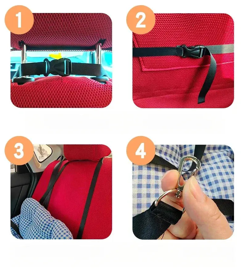Lit pour chien, housse de siège de voiture de voyage, hamac pour chat, coussin de siège de sécurité, antivol, Portable, maison, coussin de nid à double usage, accessoires pour chiens Joie de chien