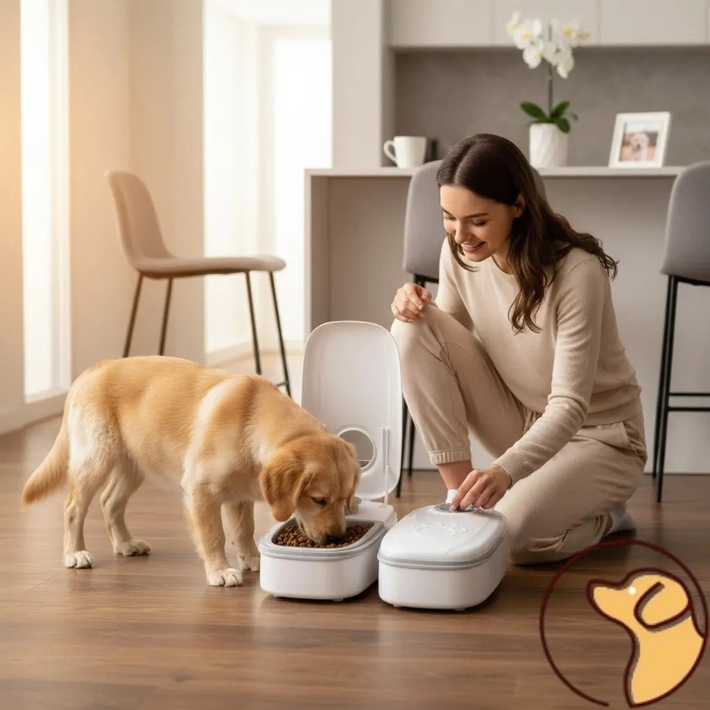 Mangeoire à synchronisation automatique Joie de chien