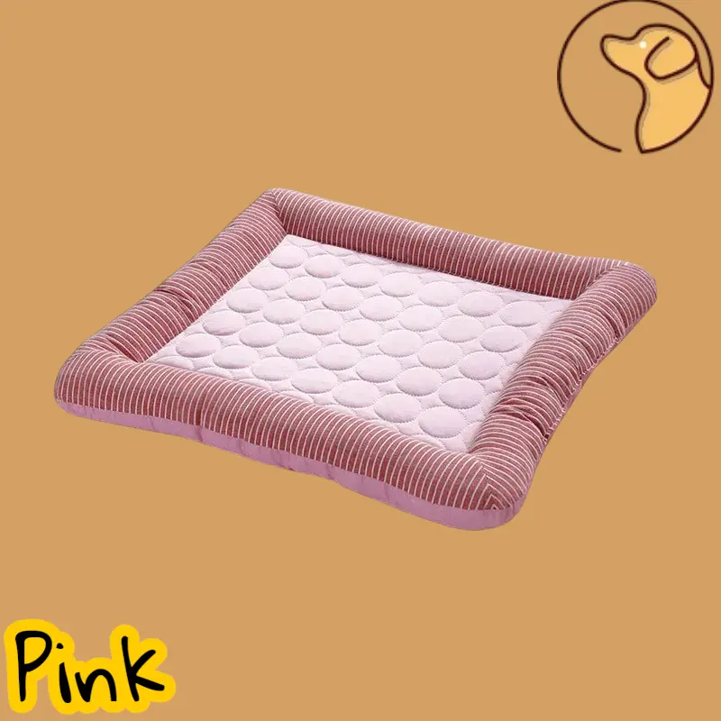 Coussin de refroidissement respirant pour animaux de compagnie, lit pour chiens, chats, chiot, chaton, couverture pour animaux de compagnie, matériau doux pour dormir en été, rose, bleu Joie de chien