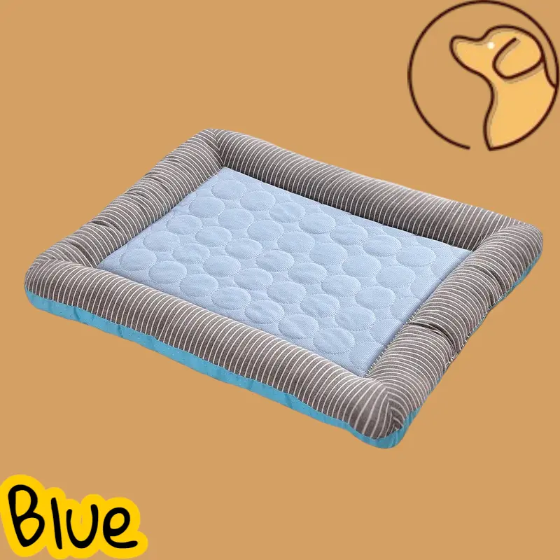 Coussin de refroidissement respirant pour animaux de compagnie, lit pour chiens, chats, chiot, chaton, couverture pour animaux de compagnie, matériau doux pour dormir en été, rose, bleu Joie de chien